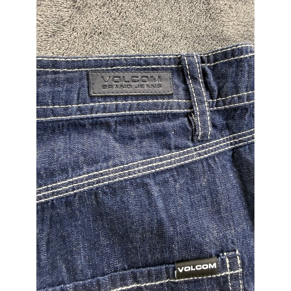 Volcom Painterly Carpenter Shorts Womens 32 Dark Wash Denim Low Rise - Picture 9 of 10